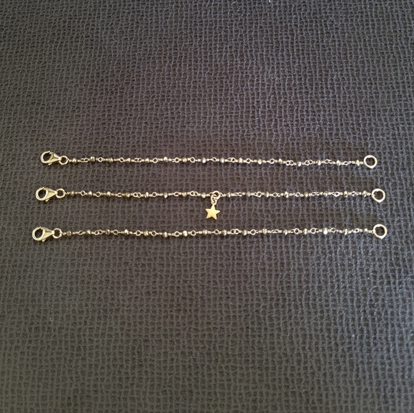✨️HP✨️ Dainty Gold💛 Pyrite Bracelet Trio3️⃣ - NWOT - Picture 10 of 12